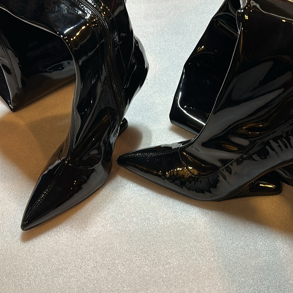 Thigh high patent boots size 11 new. Exotic. - Picture 5 of 6